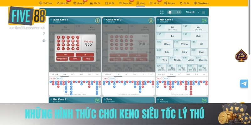 Những hình thức chơi keno siêu tốc lý thú
